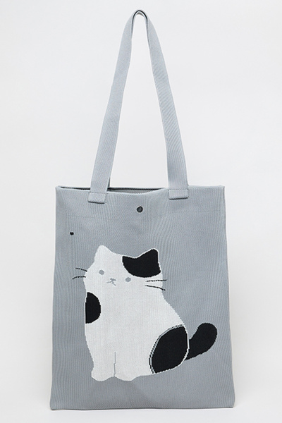 R&B حقيبة كتف منقوشة رمادية نسائية