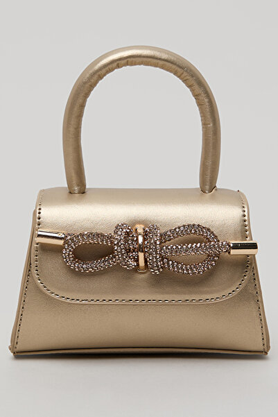 R&B Girl's Gold–colored Embellished Top Handle Bag
