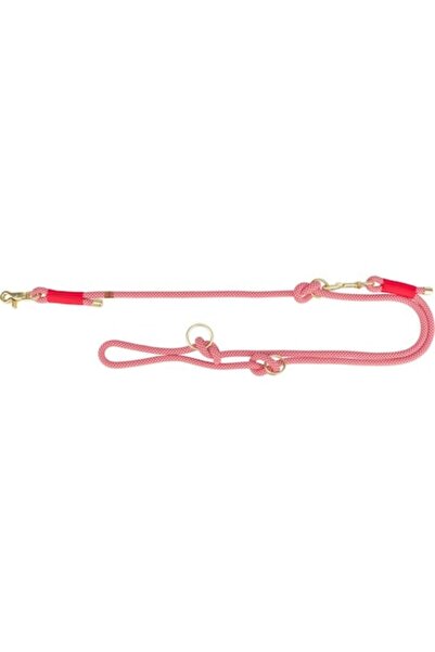Trixie Lesă reglabilă din frânghie Trixie, S - XL, 2 m / 10 mm, Roșu-crem