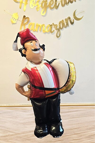 Saatistan Ramazan Temalı Folyo Balon, 120cm, Süsleme Balonu, Ramazan Kutlaması