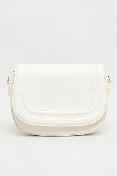 R&B Women's Cream Solid Crossbody Bag