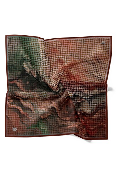 Levidor Batik Houndstooth Pattern Sparkling Crystal Scarf