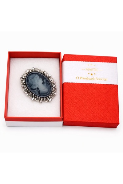 OEM Brosa Eleganta Vintage in Cutie Cadou Rosie Accesoriu Clasic de Primavara