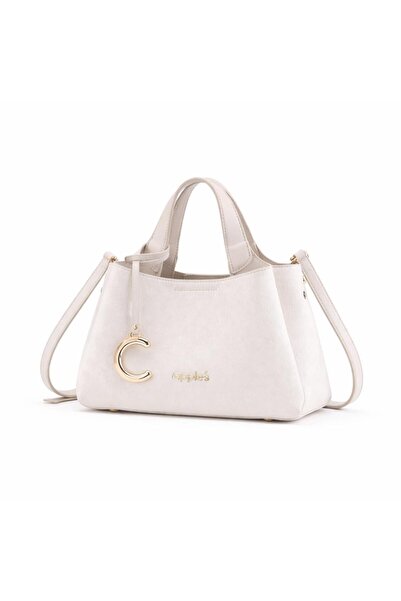 Generic Elegant Women’s Top Handle Handbag with Gold Charm – Premium Textured...