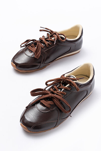 SEEM Perry Double Lace-Up Women's Brown Sneaker - Sports Shoes