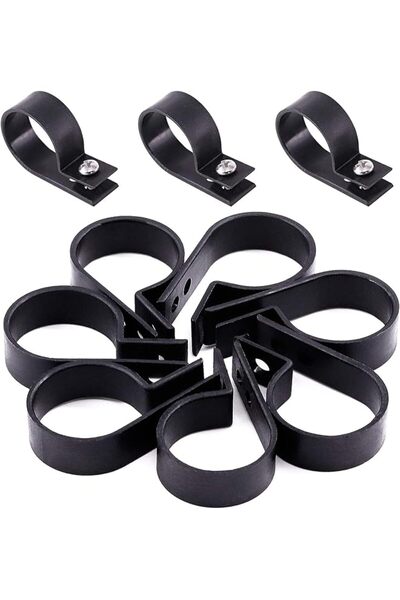 The Bros 60Pcs Plastic Cable Clamp R Type Screw Mounting Cord Fastener Cable ...