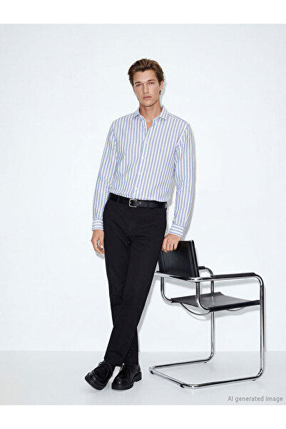 LC Waikiki بنطلون رجالي أسود قياسي من نوع أرمول