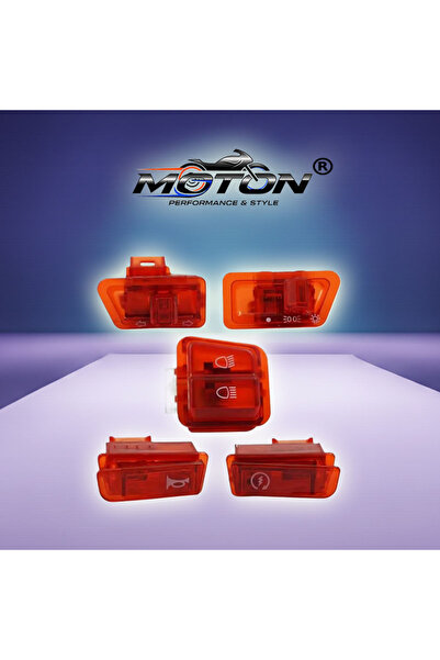 MOTON Scooter Modifiye Düğme Seti Kırmızı