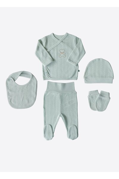kitikate Organic Jeremy 5-Piece Hospital Discharge Set Blue