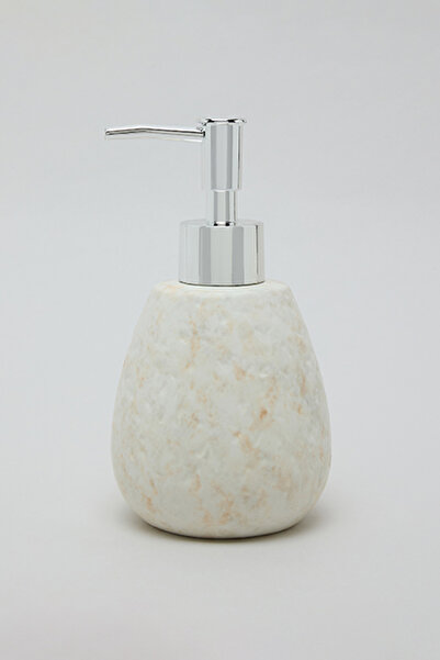R&B Unisex Beige Patterned Soap Dispenser