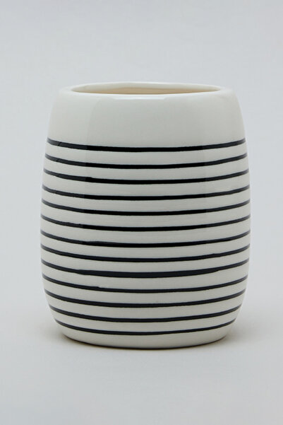 R&B Unisex Black Striped Tumbler