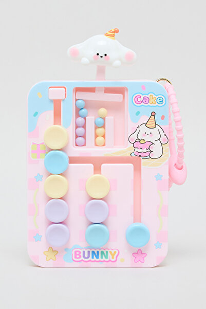 R&B Unisex Pink Puzzle Game Keychain