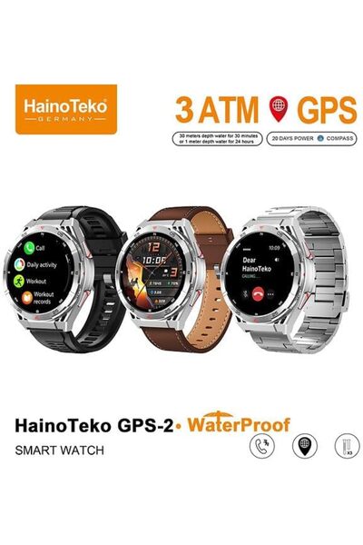 HAINOTEKO GPS-2 Smart Watch with 3 ATM Waterproof AMOLED Display Built-in GPS...