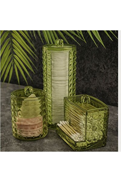 Limeks Home مجموعة منظمات مكونة من 3 قطع باللون الأخضر الزيتوني