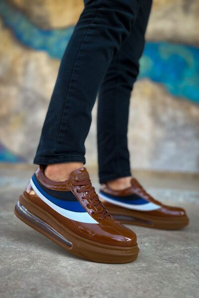 Mhoda Shoes حذاء رياضي رجالي من الجلد اللامع برباط يومي من RLX171 Ariaso RTT ...