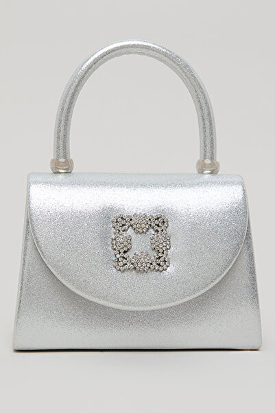 R&B Girl's Silver–colored Embellished Top Handle Bag