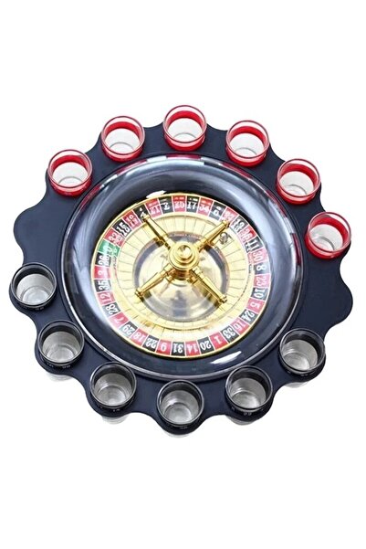 Leyaton 12-Piece Shot Glass Roulette Game Black Lwlhm-Ytrs345