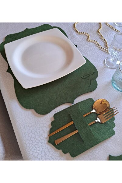 Saatistan Ramazan Temalı İftar Sofrası Süsleme Seti, 6'lı supla ve çatal bıça...