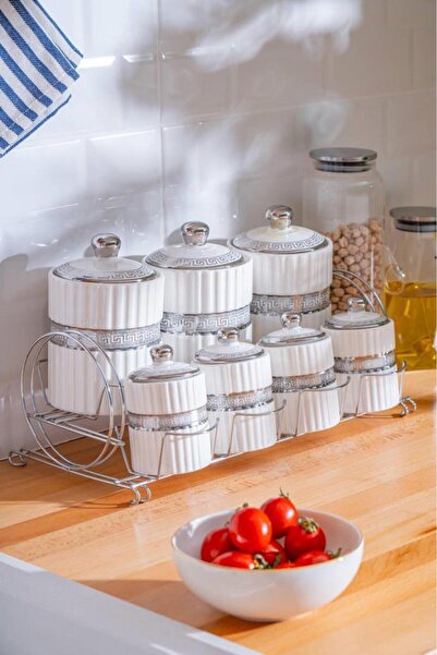 ACAR EVA GÜMÜŞ STANDLI 7'Lİ BAHARAT SETİ