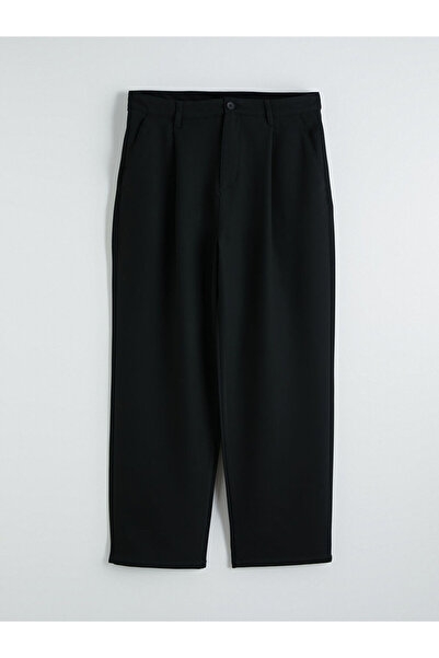 LC Waikiki Black Comfortable Fit Men's Pleated Trousers