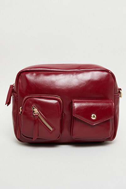 R&B Women's Bordeaux Solid Crossbody Bag