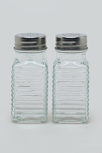 R&B Unisex White Glass Seasoning Shaker Set