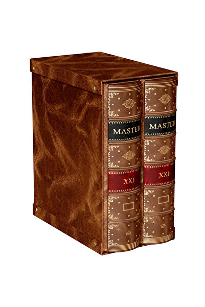 El Casco Set de 2 dosare cu inele Master, maro, 300x350x180, M-817