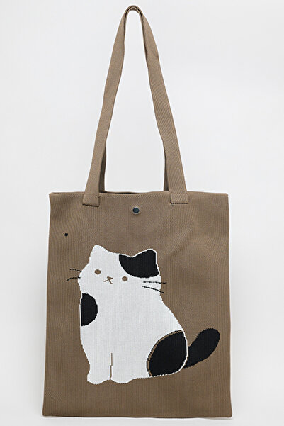 R&B Women's Brown Patterned Shoulder Bag