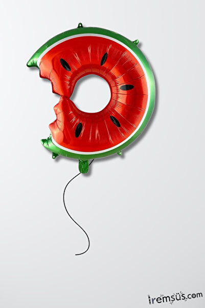 mypartyready Karpuz Dilim Şekilli Folyo Helyum Balon Parti Balonu 71*47 Cm Me...