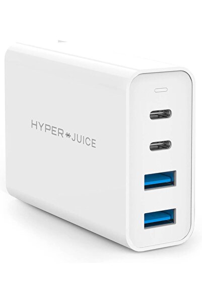 Hyper شاحن جوس للسفر بقوة 100 واط بمنفذ USB-C بتقنية GaN، مزود بأربعة منافذ ل...