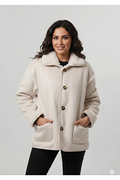 PIQUE Women's Coats Women's Oversized Suede Coat with Plush Lining