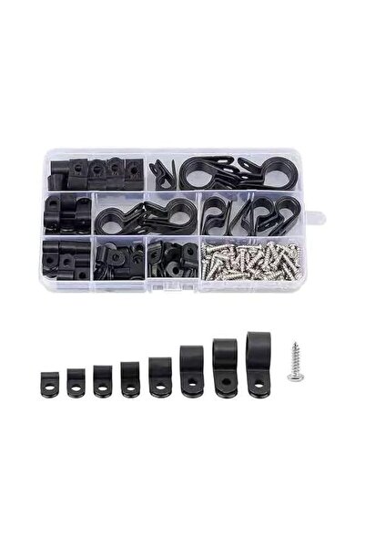 The Bros مشبك كابل، مشبك بلاستيكي على شكل حرف P، مشابك كابل من النايلون البلا...