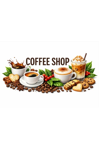 OEM Coffee Shop Banner PVC 440g 80×110 cm – outdoor cafe advertising banner