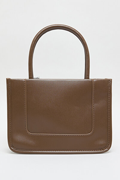 R&B Women's Brown Solid Tote Bag