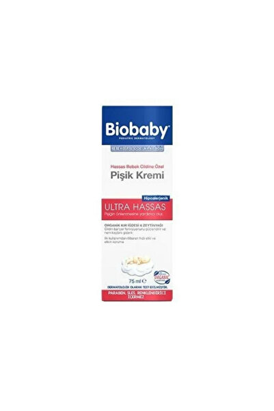 Biobaby Bebek Pişik Kremi %40 Çinko 75 gr - Organik Kır Iğdesi Yağı Ve Zeytin...