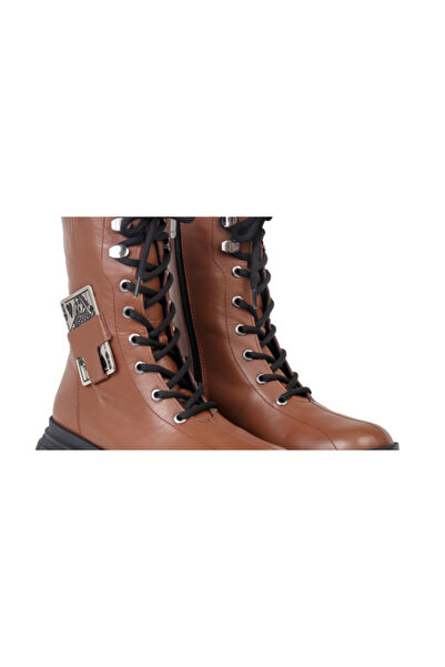 ANNASIA SHOES ANAIS Boots - Brown Leather