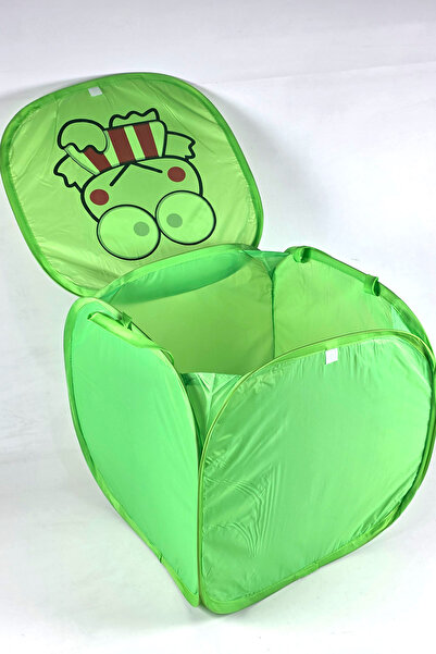 Binbirreyon Çocuk Odası Kapaklı Çamaşır Sepeti Oyuncak Sepeti 40x40x40cm Renkli Katlanabilir PB035R