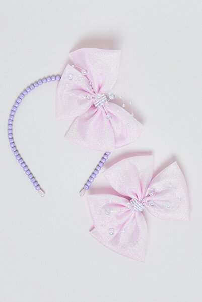 R&B Girl's Purple Hairband & Hairclip Set