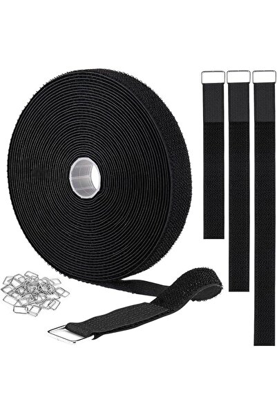 The Bros قطعة واحدة × 32 قدمًا من أشرطة الفيلكرو المزودة بـ 50 مشبكًا معدنيًا...