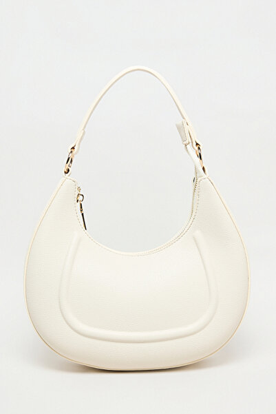 R&B Women's Cream Textured Shoulder Bag