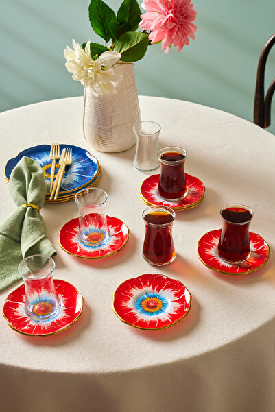 Karaca Eloria 12 Parça 6 Kişilik Cam Çay Seti