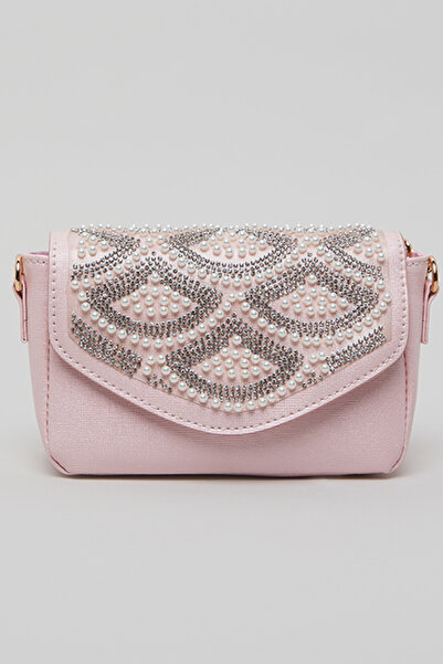 R&B Girl's Pink Embellished Sling Bag
