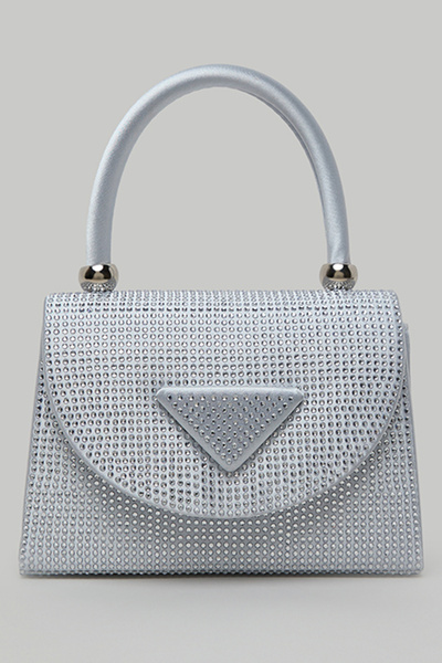 R&B Girl's Silver–colored Embellished Top Handle Bag