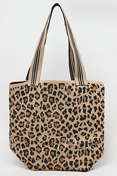 R&B Women's Black Animal Patterned Shoulder Bag