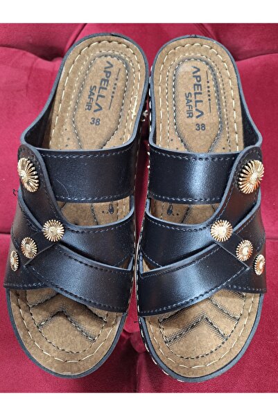 maxxi Women's Black Anatomical Sole Daily Slippers - Orthopedic Slippers with...