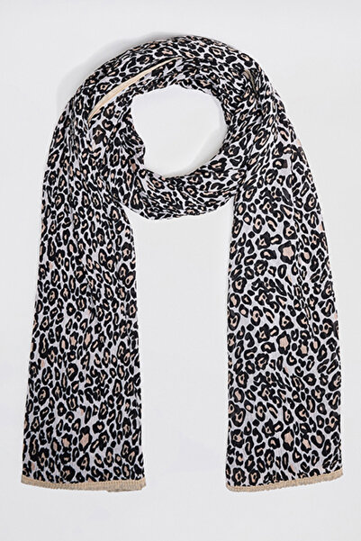 R&B Women's Brown Animal Patterned Scarf, 180X85cm