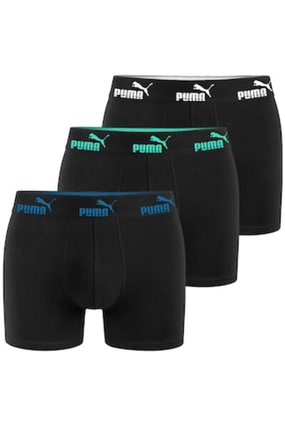 Puma Men's Boxer Set, Cotton, 3 Pieces, Triple Black