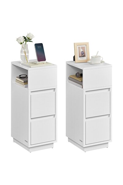 Talis Set 2 noptiere Alb 25x30x65 cm