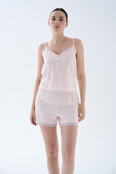 Hays Kadın Pamuklu İp Askılı Dantel Detaylı Atlet Pijama Üstü