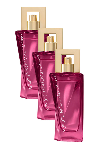 AVON Attraction Closer Kadın Parfüm Edp 50 Ml. Üçlü Paket